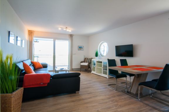Wohnzimmer mit Blick zur Nordsee